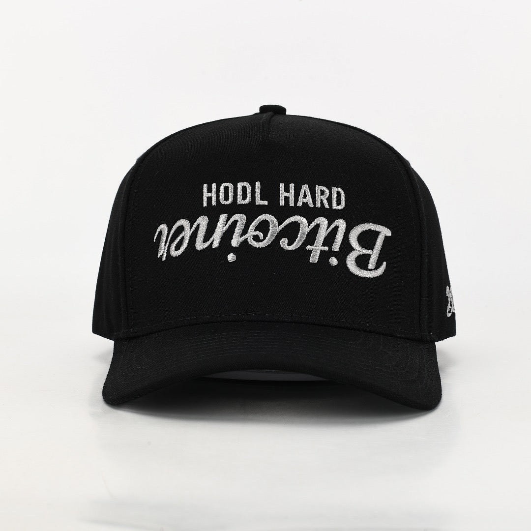BitCaps HODL Hard (Inverse Bitcoiner) - Black / Silver