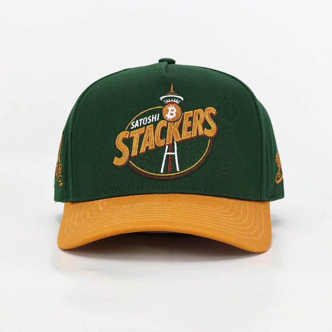 BitCaps Satoshi Stacker - Green / Yellow / Gold