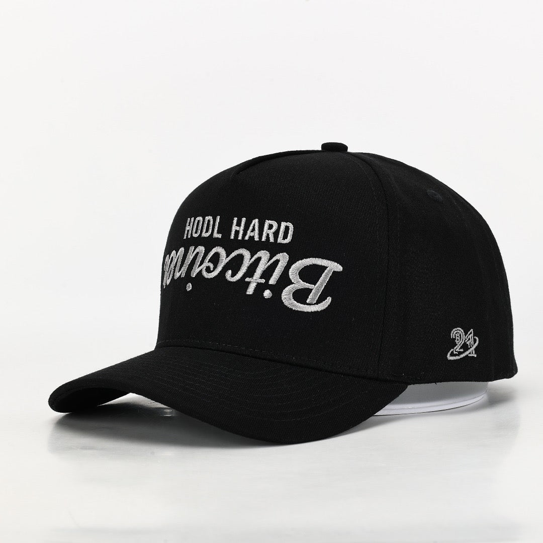BitCaps HODL Hard (Inverse Bitcoiner) - Black / Silver