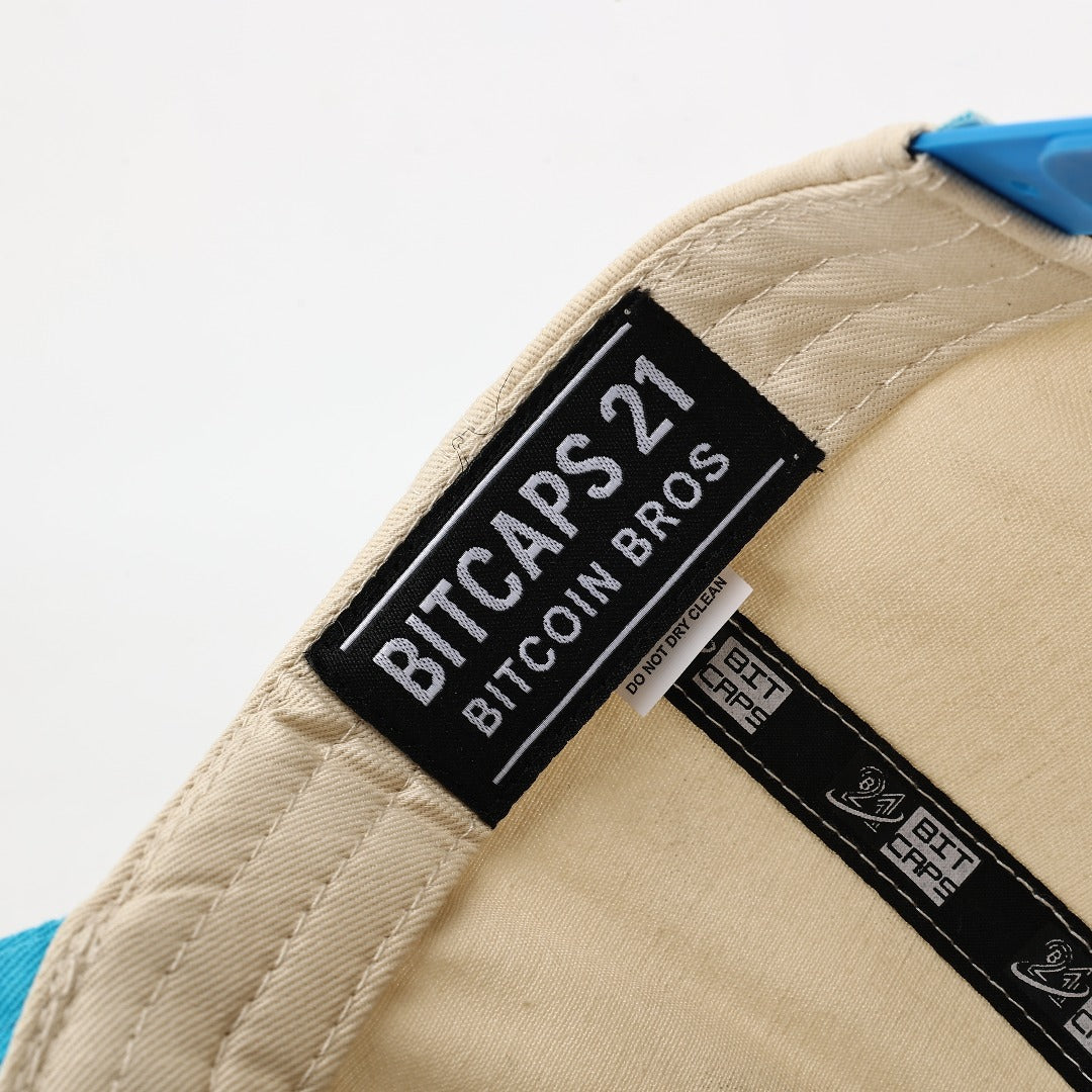 BitCaps Classic - Sky Blue / Sand (Off-White) HODL Hat